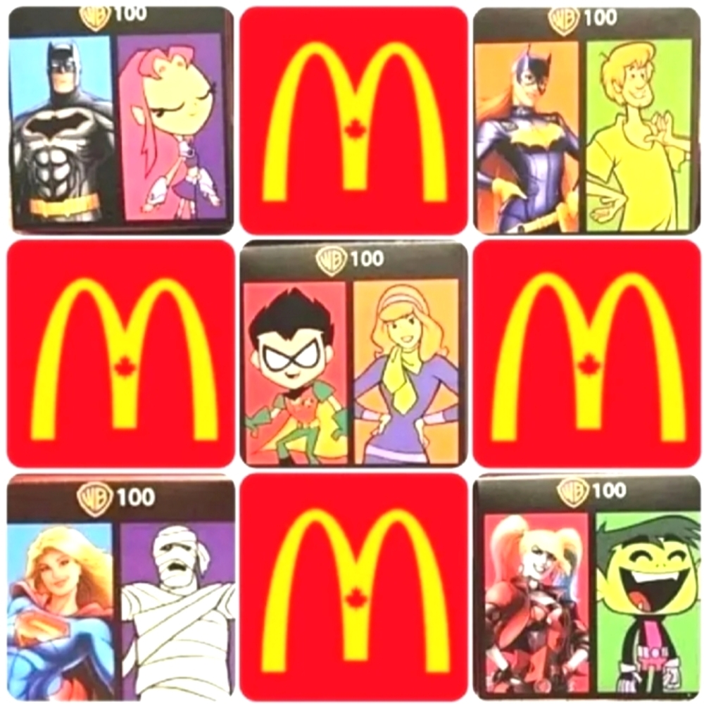 Lot of 5 McDonalds Canada 2023 Warner Bros 100 Happy Meal Toys Batman Scooby Doo